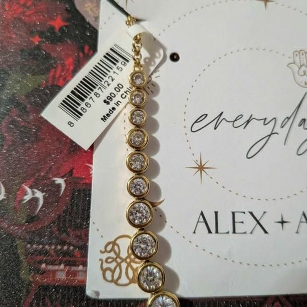 Alex & Ani Crystal Tennis Necklace – Adjustable 16”–18” - Picture 2 of 3